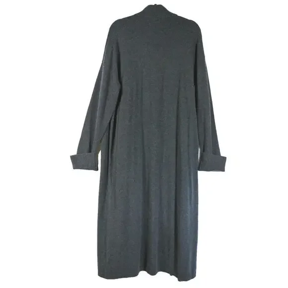 NEW, Nordstrom belted long cashmere robe in Charcoal Size XL #S8217